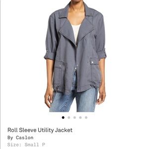 Caslon roll sleeve utility jacket